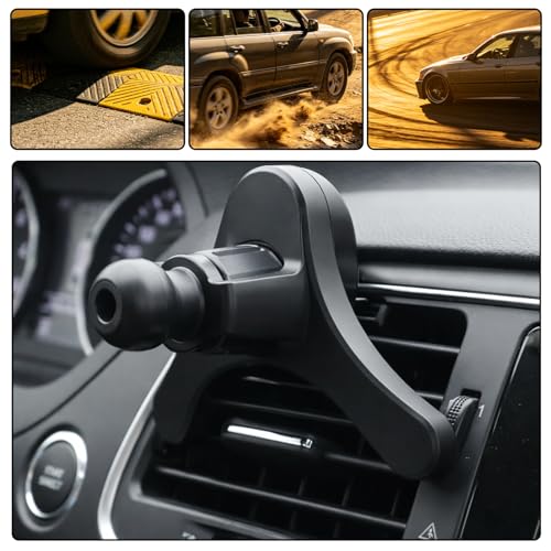 2 Pack Universal Air Vent Clip for Car Phone Mount 0.67in/17mm Diameter Joint Ball Head Base Holder Grip Air Outlet Hook Lock Replacement for Most Car GPS Phone Wireless Charger