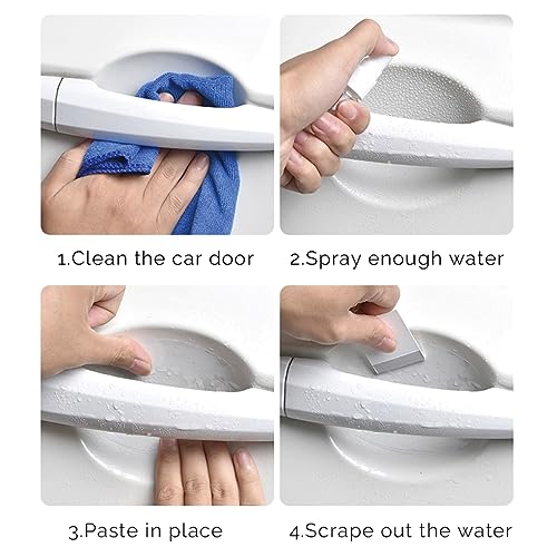 10pcs Clear Car Door Handle Scratch Potector TPU Car Door Sticker Universal Protective Films for Vehicles (Clear)