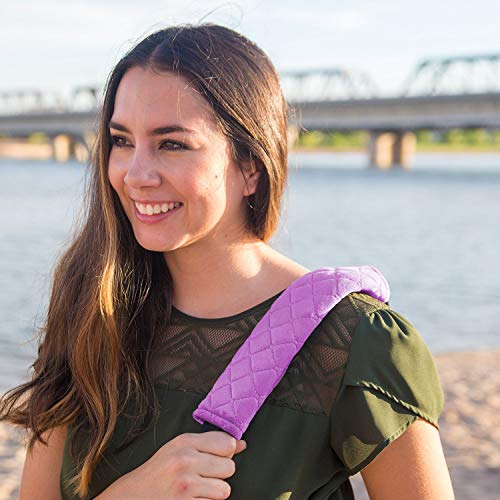 4 Pack Universal Car Seat Belt Pads, Adult Seat Belt Shoulder Strap Covers Harness Pad for Car/Bag,Soft Comfort Helps Protect You Neck Shoulder from The Seat Belt Rubbing (4pack-Purple) - color: purple