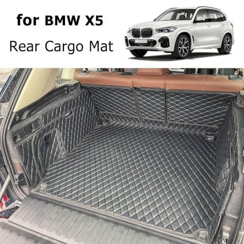 Cargo Mat Compatible with 2019-2026 BMW X5 Trunk Mat (and Rear Left and Right Side Panels) Cargo Liners for X5(Non 45e /7-Seats Models)