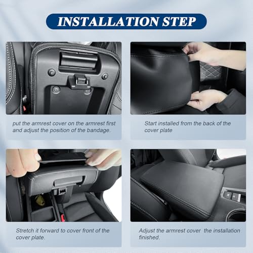 BIBIBO for 2025 2026 Kia K4 Center Console Cover 2025-2026 Kia K4/2026 Kia K4 Hatchback Arm Rest Cover 2025 Kia K4 Accessories 2025 K4 Hatchback Armrest Pad - color: Black-for 2025+Kia K4 (Thin)