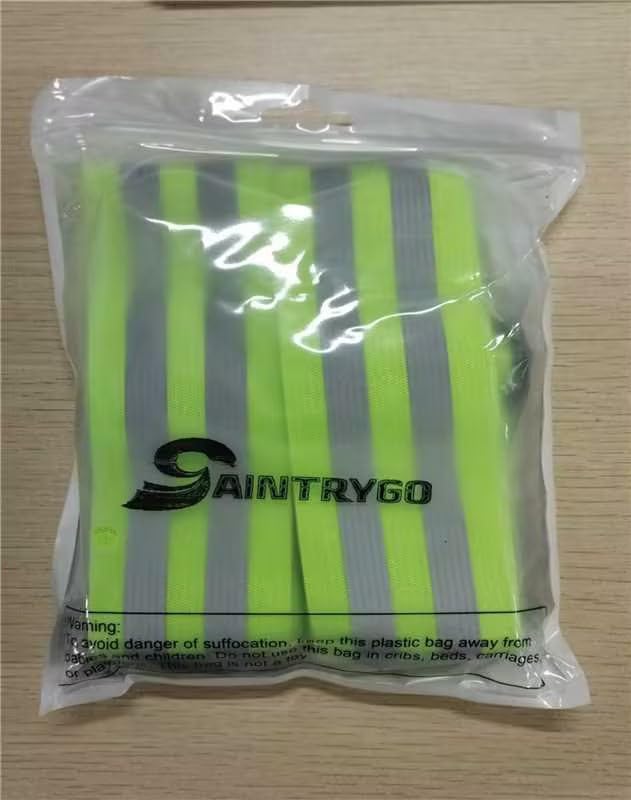 Saintrygo Reflective Sash for Walking at Night Running Gear Safety Reflective High Visibility Jacket Adjustable Sash for Walking Cycling at Night - color: Fluorescent Green