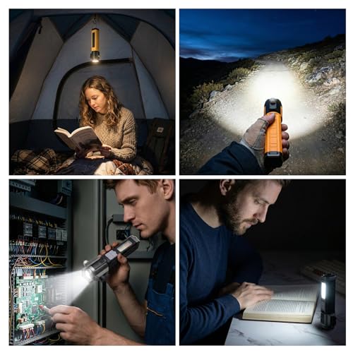 Solar Flashlights for Car Emergency Flashlight, Multi-Functional Escape Tool with Window Breaker Seatbelt Cutter Alarm Buzzer, Zoomable Spotlight for Roadside Assistance, Camping, Survival Yellow-2P - color: Yellow-2P