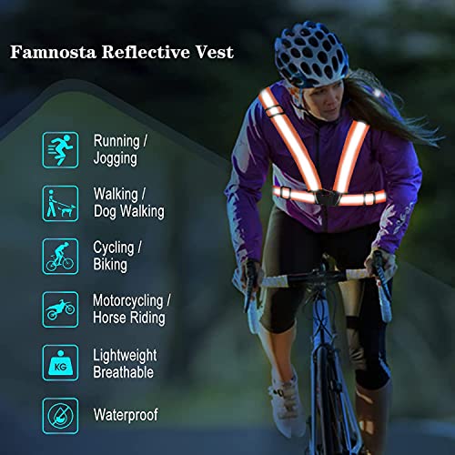Running Reflective Vest Gear 3 Pack, Adjustable Safety Vest High Visible Reflective Belt Straps Night Walking Vest - color: Green,Blue,Pink