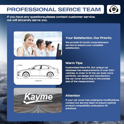 Kayme SUV Car Cover Custom Fit for BMW X5, Audi Q7/SQ7, VW Volkswagen Atlas, Windproof Upgraded & 100% Waterproof. All-Weather Full Exterior Cover Rain Sun Snow Protector with Door Zipper and Towel. - size: Fit for BMW X5,Audi Q7,Volkswagen Atlas