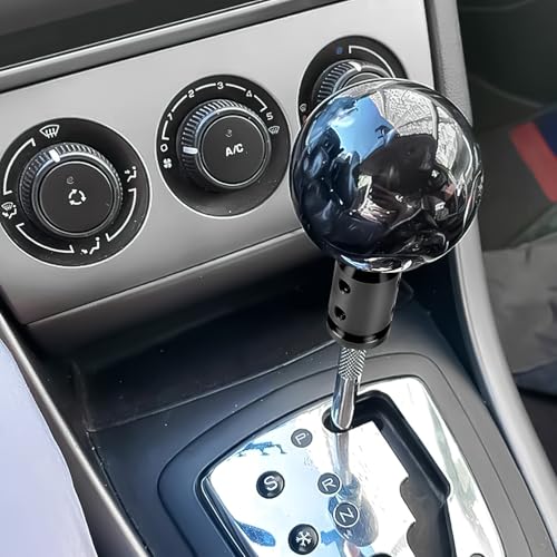 M12x1.25 Shift Knob Adapter, Aluminum Gear Shift Adapter Kit with 4-Sizes Hoses, Universal Gear Shift Knob Cover for Non-Threaded Manual Shifters, Car Stick Shift Knob Adapter(Black) - color: Black