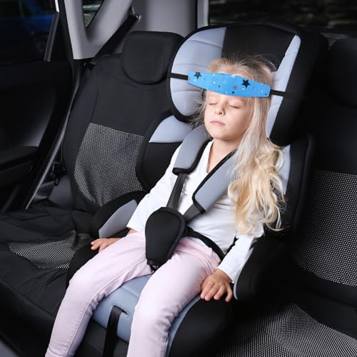 HESTYA 2 Pcs Carseat Head Support Toddler, Stroller Seat Headrest for Sleeping Traveling, Neck Relief Headband Strap for Kids Children Toddler Infant(Star) - color: Star