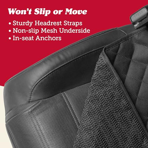 Lusso Gear Car Seat Protector for Baby Car Seat (Bench Seat Cover) - Waterproof - Thick Padding - Protects Fabric or Leather Seats (Black) - color: Bench Seat Cover - Black