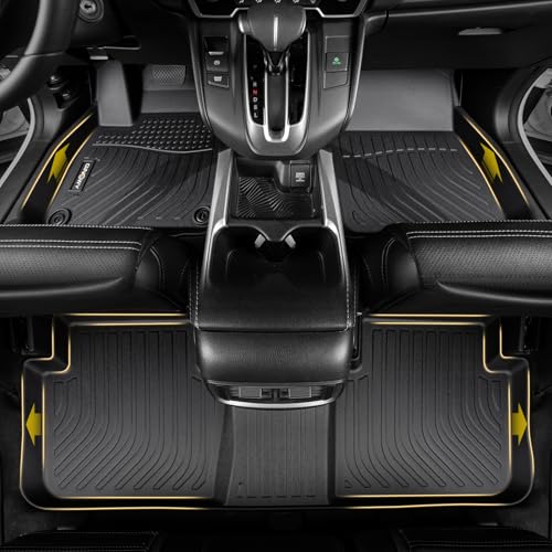 GINOWY- Floor Mats & Cargo Liner for Chevy Equinox 2025 2026 &GMC Terrain 2025 2026, TPE All Weather Equinox Car Mats, Custom Terrain Floor Liners, Non-Slip Trunk Mat, Waterproof Accessories Black - style: 13) for GMC Terrain/Chevy Equinox 2025-2026 Full