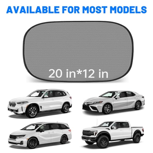 4 PCS Universal Car Window Shades for Baby, 20"x12" Static Cling Mesh Car Shades for Side Windows, Easy Fold UV & Sun Protection Window Covers for Family Travel - size: 4 Pack Universal Car Side Window Shades