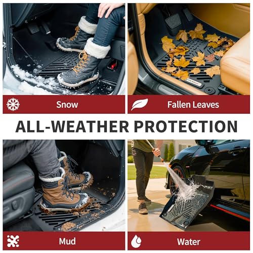 YITAMOTOR Floor Mats for Kia Telluride 2025-2020 7&8 Seats, All Weather Custom Fit TPE Rubber Mat, Kia Telluride Accessories Floor Liners Full Set, 1st & 2nd & 3rd Row & Backrest Mats & Cargo Liner - style: 2020-2025 Kia Telluride Floor Mats+Cargo Mat wit