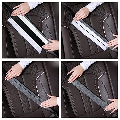 Seat Belt Cover Pad Car Accessories Car Seat Belt Pads Seatbelt Cushion Seatbelt Covers seat Belt Cover pad for Adults (2 Pack Black 15.5in)