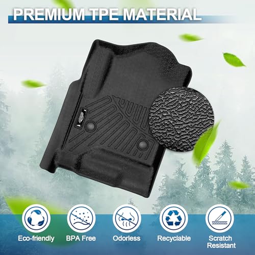 Peleus Floor Mats for Chevrolet Suburban & GMC Yukon XL 2015-2020 (2nd Row Bucket Seats),TPE All Weather Protection 3 Rows Car Floor Liners Duty Full Set Rubber Liner Suburban & Yukon XL Accessories - style: For Chevrolet Suburban & GMC Yukon XL 2015-2020