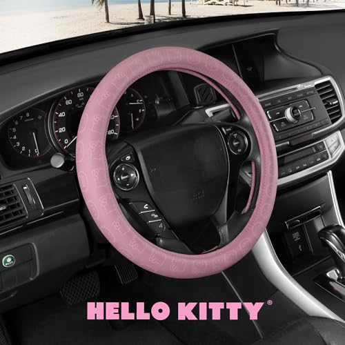 Sanrio Hello Kitty Car Trunk Organizer, Steering Wheel Cover, Air Freshener & Refill – Cute, Collapsible, Heavy-Duty Storage & Car Accessories for Groceries, Tools, Travel – 12.5"L x 12.5"W x 9"H - style: Pack Hello Kitty