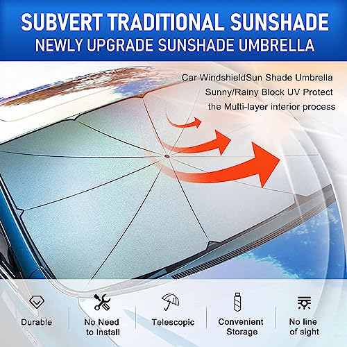 1 PC Windshield Sun Shade for Car, Foldable Reflective Sunshade for Car Front Window Protect Vehicle from UV Sun and Heat, Keeps Vehicle Cool Fit Most Vehicles (55 x 31 inches) - size: 55"*31"