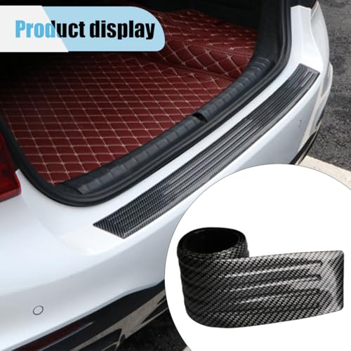 Car Rear Bumper Protector, Scratch-Resistant Carbon Fiber Door Sill Protector Strip, Car Door Edge Guard Sticker, Universal Exterior Accessories, Front/Rear Bumper Trim Cover (41.73'') - size: 41.73''
