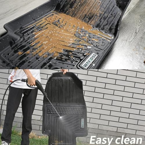 Floor Mats Fits 2024 2025 2026 Dodge Ram ProMaster EV, TPE All Weather Protection Car Front Row Mats, Black mat Accessories(Not Fit for Fuel) - size: For 2024-26 Promaster EV floor mat