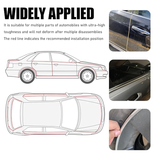 50Ft Automotive Chrome Trim Molding, Chrome Tape, 1/2" Universal Bumper Window Door Body Side Decorative Strip Scratch-Proof, Silver Car Exterior and Interior Side Molding for Motor Truck RV