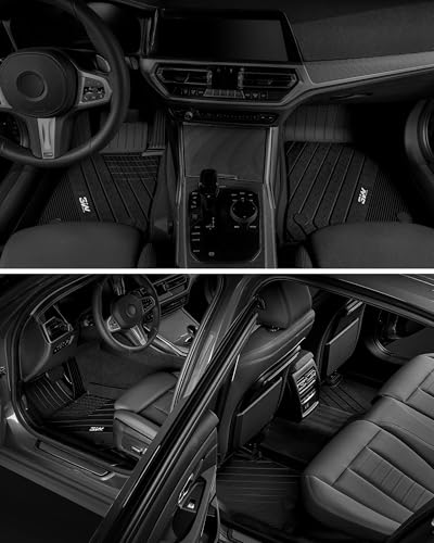 3W Floor Mats Custom Fit for 2019-2024 2025 2026 BMW G20 3 Series 330i 330e Sedan, TPE All Weather Floor Liner for BMW 3 Series G20 Accessories 1st and 2nd Row Full Set Car Mats (NOT for GT & 2 Door) - style: 5) 3 Series 2019-2026 | Floor Mats