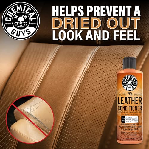 Chemical Guys Leather Cleaner and Conditioner Kit - 2 Bottles (4 oz Each), Car Cleaner and Conditioner, Safely Cleans & Conditions Leather Car Interiors, Furniture, Shoes, Boots, Bags, Apparel & More - style: 4 Fl Oz KIT
