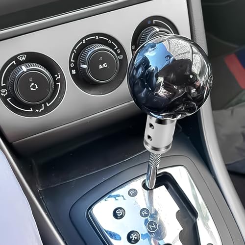 M12x1.25 Shift Knob Adapter, Aluminum Gear Shift Adapter Kit with 4-Sizes Hoses, Universal Gear Shift Knob Cover for Non-Threaded Manual Shifters, Car Stick Shift Knob Adapter (Silver) - color: Silver