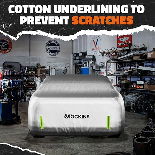 Mockins Medium 190"x75"x60" Sedan Car Cover | 190T Polyester Soft Outdoor & Indoor Car Covers for Automobiles | All Weather Water-Repellent Full Exterior Covers for Dust, UV, Light Rain, Snow & Frost - size: Sedan - Medium - 190" x 75" x 60"