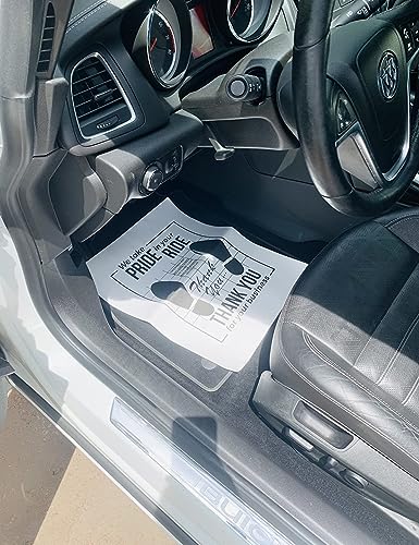White Car Paper Floor Mats,50Pcs Vehicles Disposable Floor Pads,Temporary Cars Floor Protector,Automotive Mat Covers Protector,Detailing Detail Wash,Temporary Sticky 16x20inch