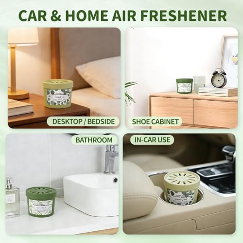 Diffusers for Home Lemon Scent 2 Pack, Bathroom Diffuser Round Shape for Office, Air Freshener Diffuser Gel Leak-Proof Car & Room, Bathroom Scent Diffuser for Friends and Family - color: Lemon