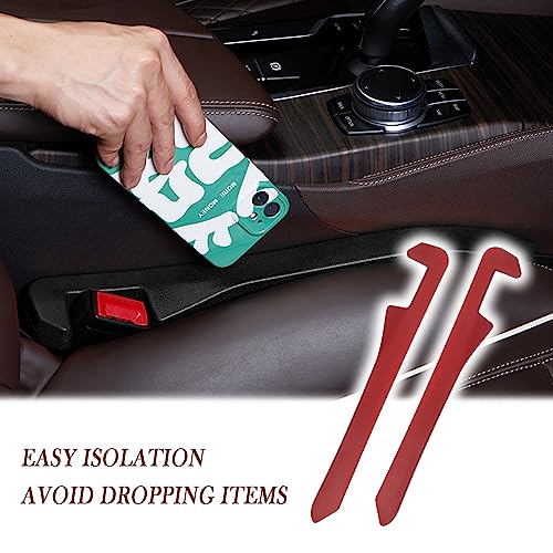 2PCS Car Seat Gap Filler - Elastic Car Seat Gap Filler Organizer Universal for Car Truck Suv Between Seat and Console - Prevent Items from Droping - Add Style to Your Car Accessories (Red/2pcs) - color: Red/2pcs