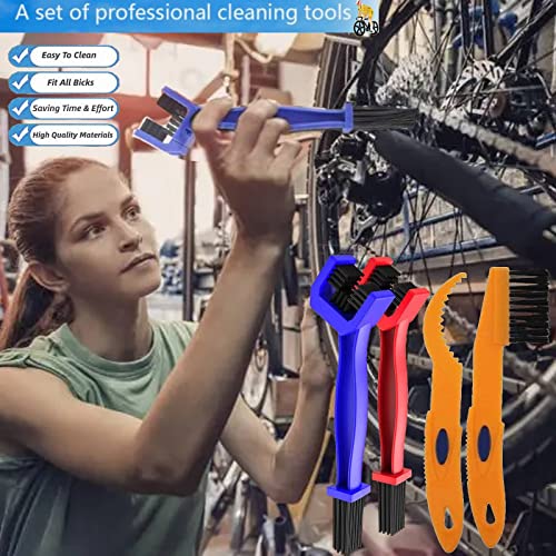 Bike Cleaning Brush Tool Kit - color: 4PCS Bike Cleaning Brush Tool Kit