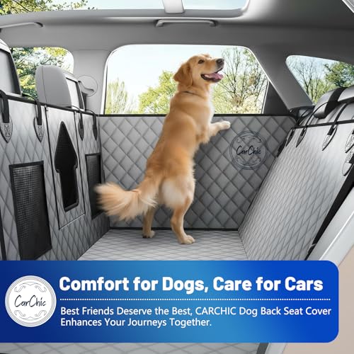 Dog Car Seat Cover for Back Seat - Waterproof Pet Hammock with Embedded Insert Door Protectors, 600D Oxford Scratch-Proof,Belt Opening,Machine Washable for Cars, SUVs,Small - Trucks - size: Medium for Cars / SUVs / Small-size Trucks