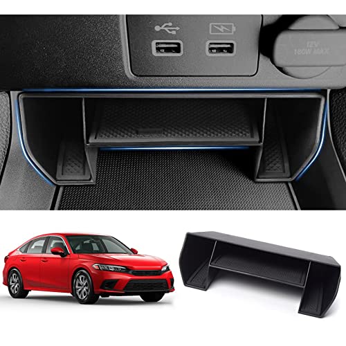 2024 2023 Civic Center Console Organizer Tray for 2023 2022 Honda Civic 11th Gen Sedan Hatchback LX EX Sport Civic 2022 Accessories Civic 2023 Central Console Organizer Insert Tray - style: Civic Console Tray