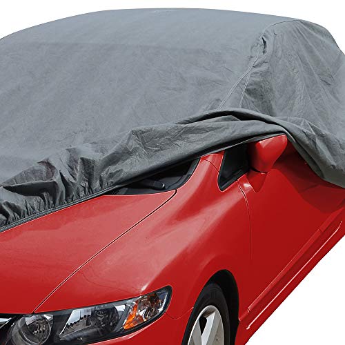 Motor Trend Breathable Lightweight Car Cover, Anti-Moisture Build-Up Water-Resistant Scratch-Resistant Travel-Friendly, Universal Fit for Cars SUVs Trucks Vans All-Weather Outdoor/Indoor, (S) 157" L - size: S