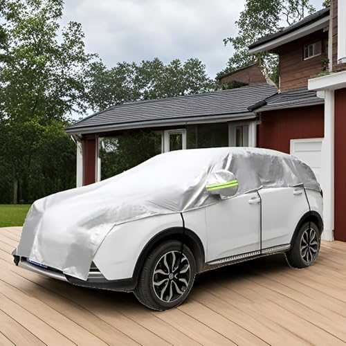 Half Car Cover All Weather Car Body Cover Sunshade Cover Snow Cover Waterproof Snowproof Universal 210D Oxford Fabric (Fit SUV Length 174'' to 189'') - size: Fit Suv Length 174'' to 189''