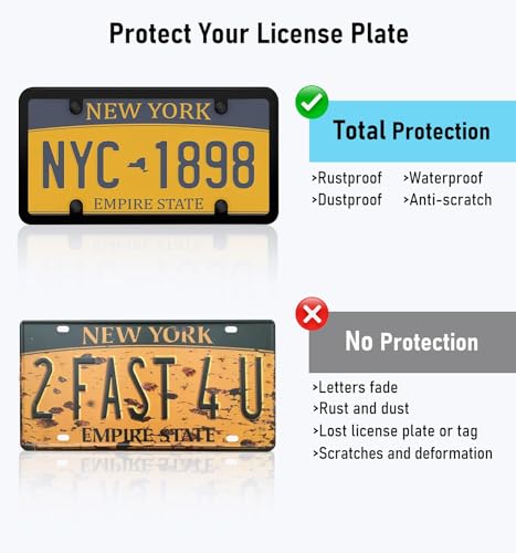 2 Pack Universal License Plate Frame