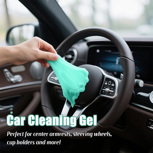 ASFSKY Car Cleaning Gel (Green,Magnolia) Cleaning Putty Universal Dust Cleaning Car Interior Cleaner Keyboard Dust Remover Car Slime Gifts for Women Girl Men(1 Pack) - color: Light green