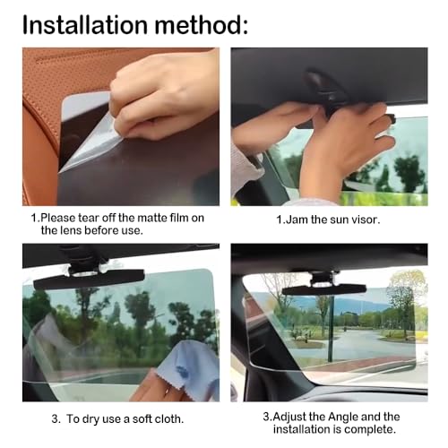 HD Visor Sunshade Extender for Car,72.5% Strong-Light Blocking Rate - Anti-Glare Car Visor Protect from Sun Glare, Snow Blindness and UV Rays (1Pcs) - color: 1Pcs