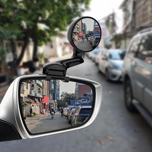 Blind Spot Mirror Adjustable 360 Degree Car Side Mirror, HD Glass Rear View Exterior Accessories Frame Thickness Less than 5MM for Car SUV (long-armed Right) - style: long-armed Right