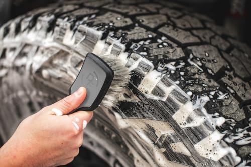 Detail Factory - ProGrip Tire Brush - Ergonomic ProGrip Handle, Stiff Synthetic Bristles, Ergonomic Design, Clean Your Tires with Ease - Grey - color: Gray, size: Standard