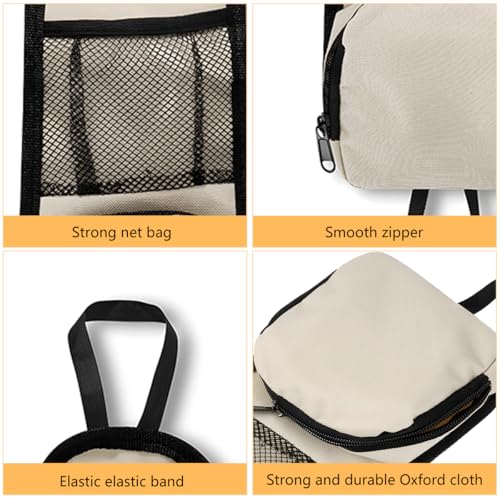 Car Seat Side Organizer, 2PCS Multi-Pocket Vehicle Front Seat Storage Hanging Bag with Mesh Net Pocket, Multifunctional Automotive Stuff Holder, Universal for SUV RV Truck (White) - color: White