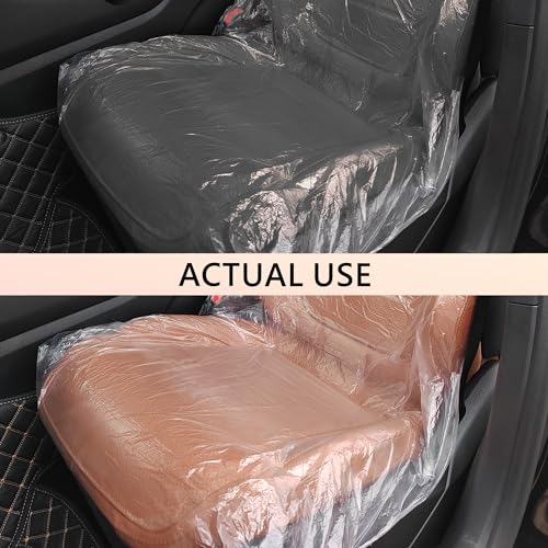 50PCS Disposable Car Seat Covers Provide Temporary Protection,Plastic Seat Covers for Cars Keep Car Interior Tidy,Universal Car Accessories & Car Seat Protector for Most Cars