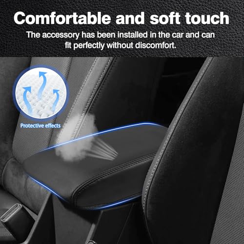 Autorder Center Console Cover for 2025 2026 Forester Accessories Armrest Cover Anti-Scratch Middle Console Pad Leather Armrest Protector - size: Subaru Forester 2025-2026