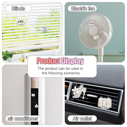 4PCS Bling Car Air Vent Clip, Crystal Rhinestone Heels Bag Crown Perfume Bottle Dashboard Air Vent Trim Clips, Car Interior Outlet Diffuser Decoration Accessory for Women (Silver) - size: Silver