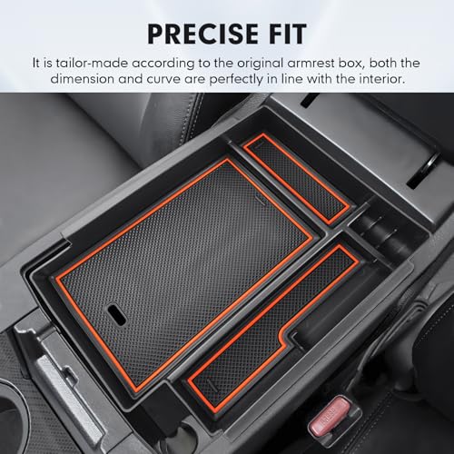 Autorder 2PCS Center Console Organizer for 2010-2024 Toyota 4Runner Accessories Armrest Storage Box Secondary Insert Tray Gear Shift Organizer Tray with Anti-Slip Mat - size: 2010-2024 Toyota 4Runner 2PCS