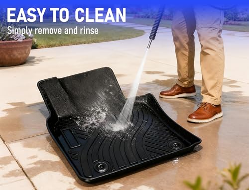 Carbon Fiber Floor Mats for Toyota Tundra 2022-2024 2025 CrewMax Cab Accessories,TPE All Weather Protection Floor Mats,Custom Fit 1st&2nd Row Car Floor Liners Set,Heavy Duty Accessories - size: Toyota Tundra 2022-2025