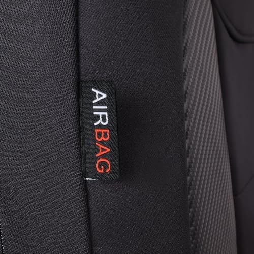 Flying Banner AquaShield Front car seat Covers Set Waterproof Water Resistant arm Rest Shoulder Seatbelt Compatible Truck Protectors Universal Non Slip (Black Neoprene, Front Pair) - color: Black Neoprene, size: Front Pair