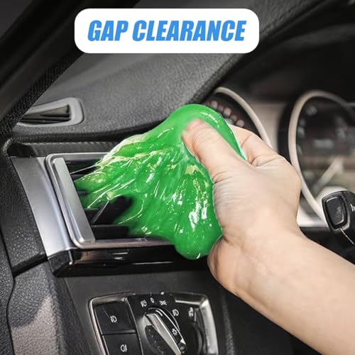 Car Cleaning Gel, Vehicle Dust Detailing Putty Slime Cleaner Kit for Air Vent, Reusable Automotive Interior Detail Clean Mud Removal Tool, Universal for SUV Sedan Truck (Green) - color: Green