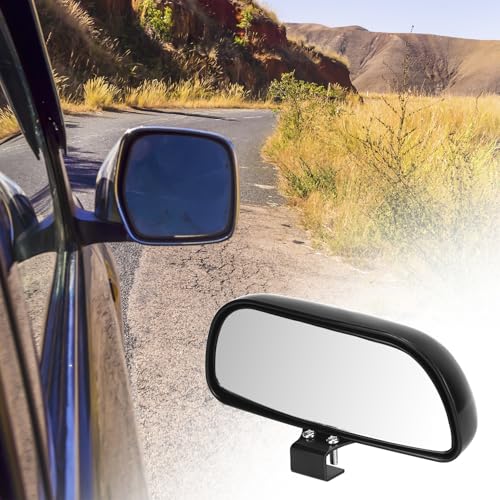 QWORK Blind Spot Mirror - 2 Pack Rear View Concave Mirror Blindspot Wide Angle Mirror for Universal Cars