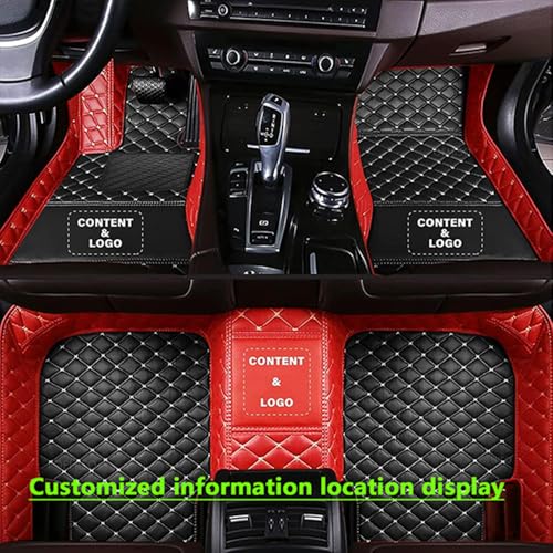 Personalized Floor Mats, Luxury Car Mats, Anti-Slip Mats, Custom Fit for 99% Sedans Trucks SUVs (Black Beige) - color: Black beige A