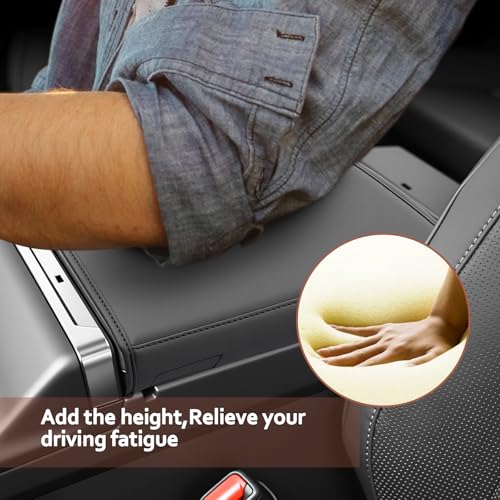 SKTU for 2026 Toyota RAV4 Armrest Cover for 2026+ Toyota RAV4 (LE/SE/XLE Premium/Woodland/XSE/Limited) Center Console Cover Toyota RAV4 2026 Accessories Console Cushion Cover Soft - color: 2026+ RAV4 Armrest Cover